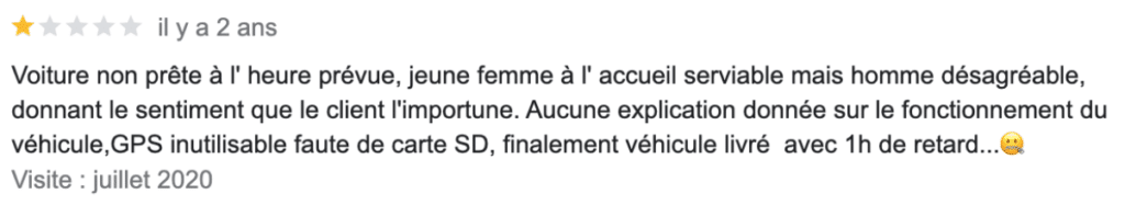 avis google business location auto