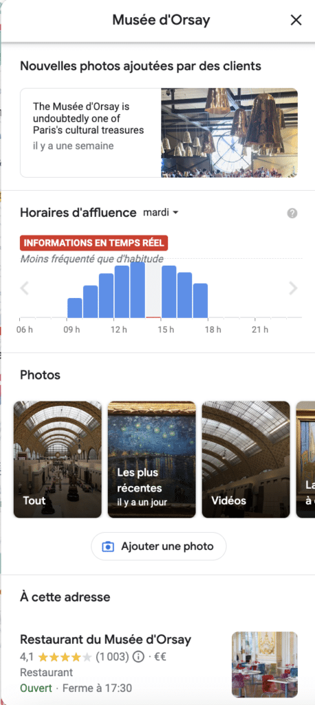 Exemple fiche google complète