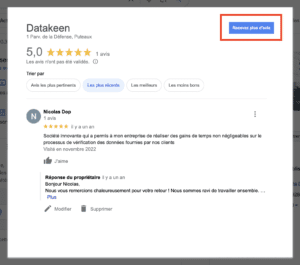 Lien Google : étape 2