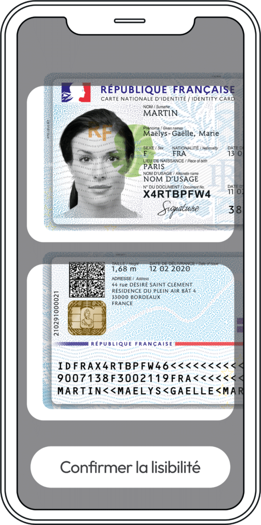 Vérification carte d'identité française